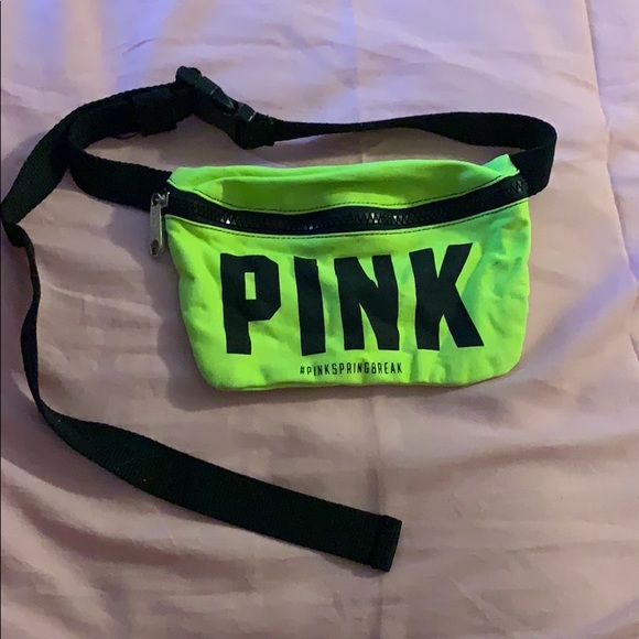 PINK Victoria's Secret Handbags - Neon yellow PINK fanny pack